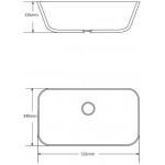 Раковина накладная SantiLine 510х340х135 прямоугольная белая SL-1049