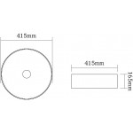 Раковина накладная SantiLine 415х415х165 круглая черная матовая SL-1057MB