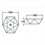 Раковина накладная SantiLine 470х470х145 нестандартная белая SL-1058