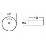 Раковина накладная SantiLine 465х465х160 круглая белая SL-1069