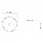 Раковина накладная SantiLine 415х415х150 нестандартная под дерево SL-7016