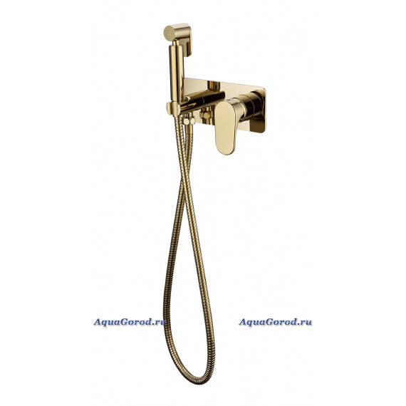 Гигиенический душ Boheme Spectre Gold 457-G со смесителем, с внутренней частью, золото