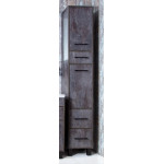 Шкаф-пенал Бриклаер Чили 34 цемент, с бельевой корзиной
