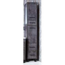 Шкаф-пенал Бриклаер Чили 34 цемент, с бельевой корзиной