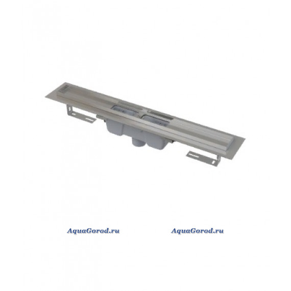 Желоб водоотводящий AlcaPlast APZ1001-850 с порогами для перфорированной решетки, вертикальный сток, 850 мм