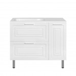 Тумба под умывальник Style Line Альба 90 L напольная/подвесная с бельевой корзиной белая левая ЛС-000010052