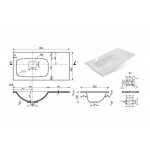 Тумба под умывальник Style Line Альба 90 L напольная/подвесная с бельевой корзиной белая левая ЛС-000010052