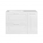 Тумба под умывальник Style Line Альба 90 L напольная/подвесная с бельевой корзиной белая левая ЛС-000010052