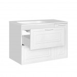 Тумба под умывальник Style Line Альба 90 L напольная/подвесная с бельевой корзиной белая левая ЛС-000010052