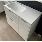 Тумба под умывальник Style Line Барселона 90 L напольная с выкатной корзиной белая левая СС-00002345 Тумба под умывальник Style Line Барселона 90 L напольная с выкатной корзиной белая левая СС-00002345