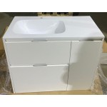 Тумба под умывальник Style Line Барселона 90 L напольная с выкатной корзиной белая левая СС-00002345 Тумба под умывальник Style Line Барселона 90 L напольная с выкатной корзиной белая левая СС-00002345