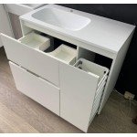 Тумба под умывальник Style Line Барселона 90 L напольная с выкатной корзиной белая левая СС-00002345 Тумба под умывальник Style Line Барселона 90 L напольная с выкатной корзиной белая левая СС-00002345