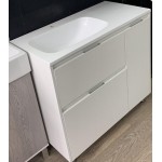 Тумба под умывальник Style Line Барселона 90 L напольная с выкатной корзиной белая левая СС-00002345 Тумба под умывальник Style Line Барселона 90 L напольная с выкатной корзиной белая левая СС-00002345