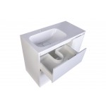 Тумба под умывальник Style Line Барселона 90 L напольная с выкатной корзиной белая левая СС-00002345 Тумба под умывальник Style Line Барселона 90 L напольная с выкатной корзиной белая левая СС-00002345