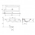 Раковина Style Line Como 80 белая ЛС-00000156