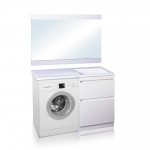 Тумба под умывальник Style Line El Fante Даллас напольная 2 ящика 110 белая СС-00000438