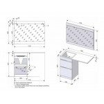 Тумба под умывальник Style Line El Fante Даллас напольная 2 ящика 110 белая СС-00000438