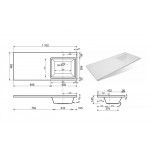 Тумба под умывальник Style Line El Fante Даллас напольная 2 ящика 110 белая СС-00000438