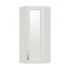 Шкаф подвесной Style Line Эко Стандарт 30 с зеркальной вставкой угловой белый ЛС-00000134