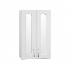 Шкаф подвесной Style Line Эко Стандарт 48 с зеркальными вставками белый ЛС-00000352