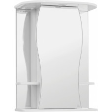 Зеркало-шкаф Style Line Эко стандарт Лорена 55 см с подсветкой белый ЛС-00000120
