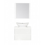 Зеркало Style Line Монако 70х70 см осина белая/белый лакобель ЛС-00000625