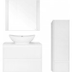 Зеркало Style Line Монако 80х70 см осина белая/белый лакобель ЛС-00000631