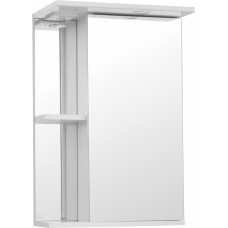 Зеркало-шкаф Style Line Эко стандарт Николь 45 см с подсветкой белый ЛС-00000115