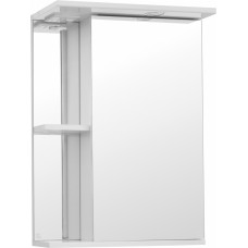 Зеркало-шкаф Style Line Эко стандарт Николь 50 см с подсветкой белый ЛС-00000115