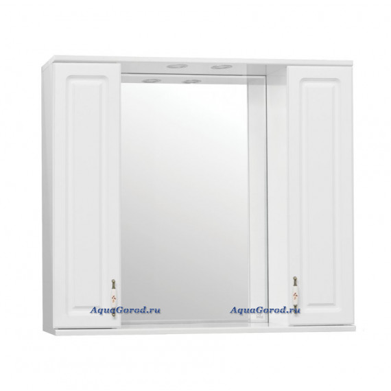 Зеркало-шкаф Style Line Олеандр-2 Люкс 90/С белый глянец ЛС-00000242