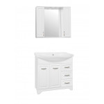 Зеркало-шкаф Style Line Олеандр-2 Люкс 90/С белый глянец ЛС-00000242