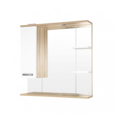 Зеркало-шкаф Style Line Ориноко 80/С белый/древесина ЛС-00000637
