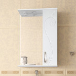 Зеркало-шкаф Style Line Эко Фьюжн Панда 55 см с подсветкой правый белый ЛС-00000077