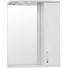 Зеркало-шкаф Style Line Эко Фьюжн Панда 65 см с подсветкой правый белый ЛС-00000078