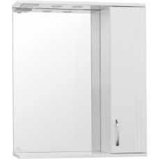 Зеркало-шкаф Style Line Эко Стандарт Панда 75 см с подсветкой правый белый ЛС-00000124