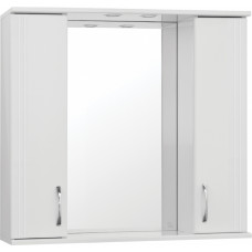 Зеркало-шкаф Style Line Эко Стандарт Панда 80 см с подсветкой белый ЛС-00000125