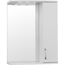 Зеркало-шкаф Style Line Эко Волна Панда 65 см с подсветкой правый белый ЛС-00000132