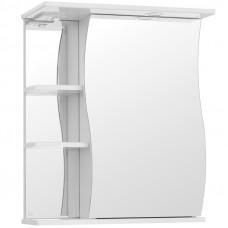 Зеркало-шкаф Style Line Волна 60 см с подсветкой белый глянец ЛС-00000121