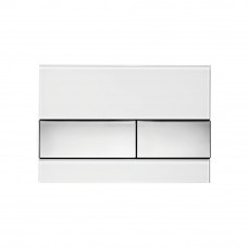 Панель смыва TECEsquare с двумя клавишами стеклянная, стекло белое, клавиши хром глянцевый 9240802