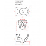 Унитаз Artceram Ten TEV006 01 00 подвесной, безободковый