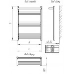 Полотенцесушитель Тера Богема с полкой водяной 500x600