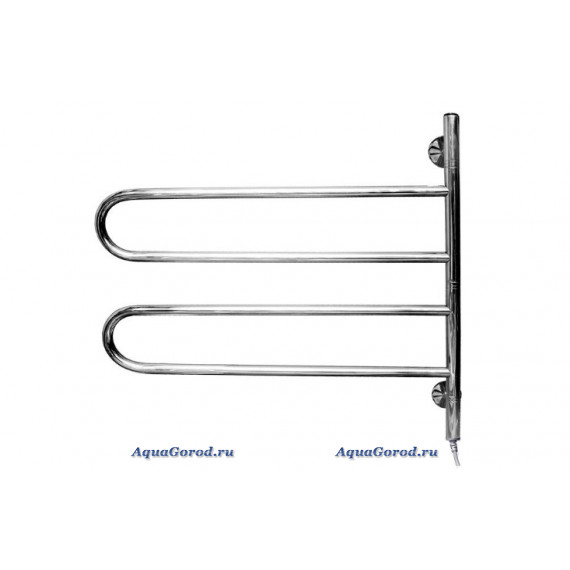 Полотенцесушитель Тера Флюгер поворотный с греющим кабелем электрический 450х500