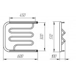 Полотенцесушитель Тера Фокстрот-Лиана водяной 600x500