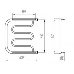 Полотенцесушитель Тера Фокстрот ПМ водяной 500х500