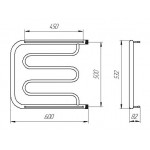 Полотенцесушитель Тера Фокстрот ПЛ водяной 500x600