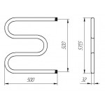 Полотенцесушитель Тера М-образный водяной 500x500