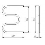Полотенцесушитель Тера М-образный водяной 500x600