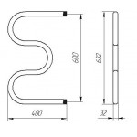 Полотенцесушитель Тера М-образный водяной 400x600
