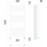 Полотенцесушитель Terminus Альба П16 500х1000 мм 4670078530455