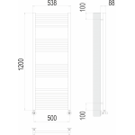 Полотенцесушитель Terminus Альба П18 500х1200 мм 4670078530462